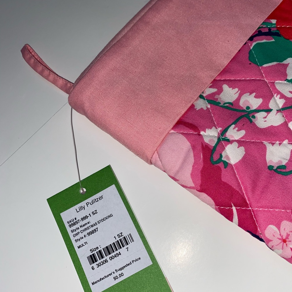 🆕🎄Lilly Pulitzer Floral Christmas Stocking - Picture 4 of 5
